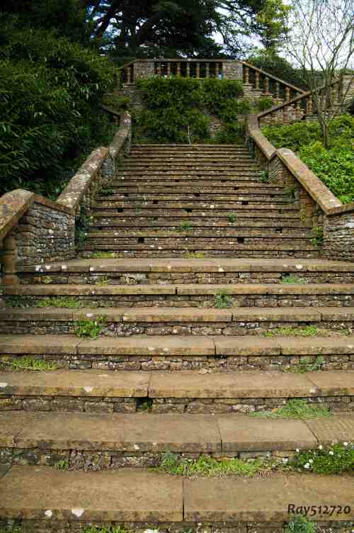 Picture 1(Steps - Horizontal) This picture was taken with a 24/70mm lens, aperture of f8 and a speed of 640th sec. ISO 800, focal length 24mm. This picture was taken in the gardens of Upton House (near Banbury, Oxfordshire). We can clearly see the relationship of the steps to the meaning horizontal. To obtain a horizontal steps in the picture, it is very hard to offset the points as they then start to appear diagonal …. which then defeats the object. 