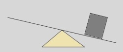 Simple diagram representing a ‘weighing scale’ interpretation of the above picture.